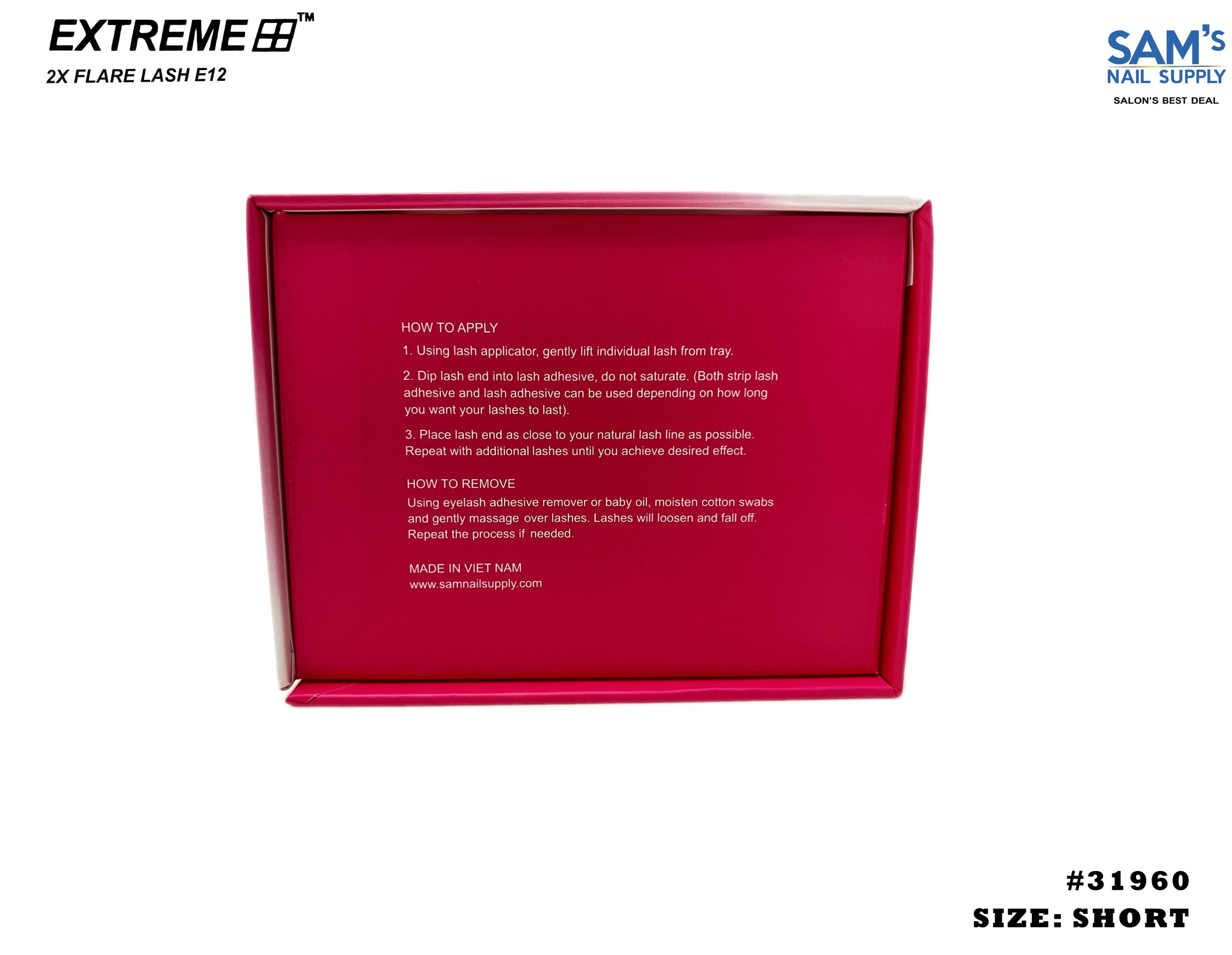 Extreme 2X Flare Lash E12 Knot Free - Short