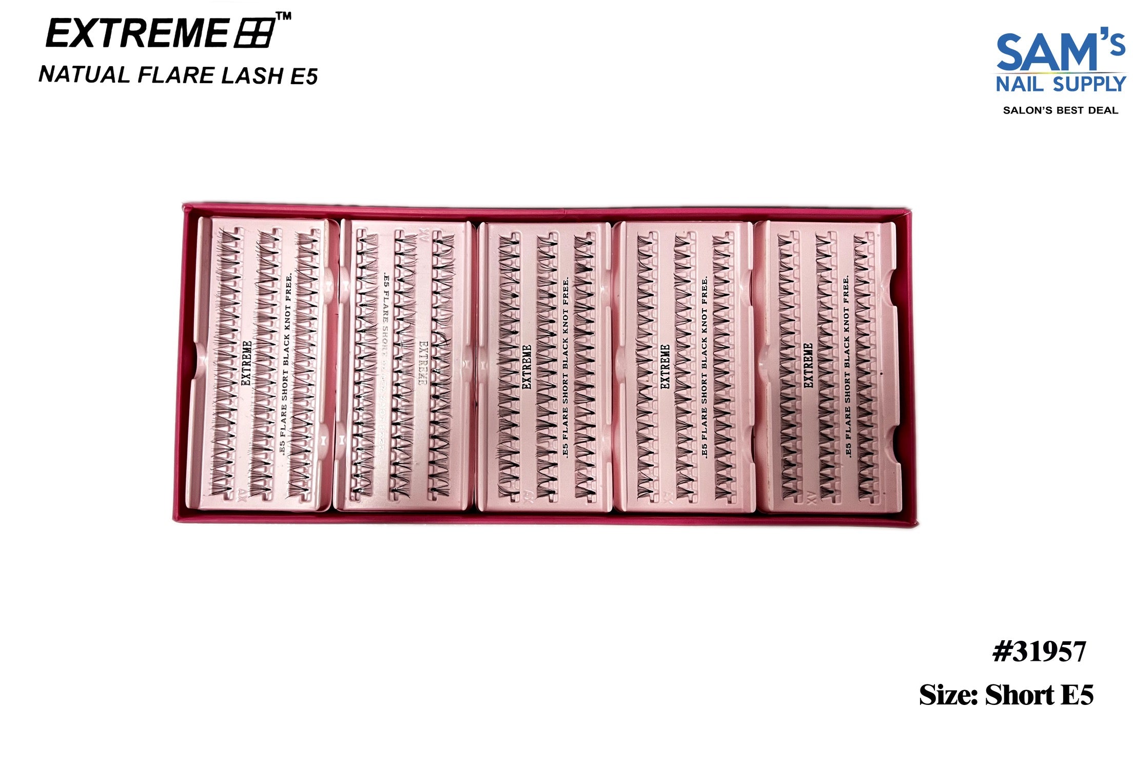 Extreme Natural Flare Lash Knot Free E5 - Ngắn